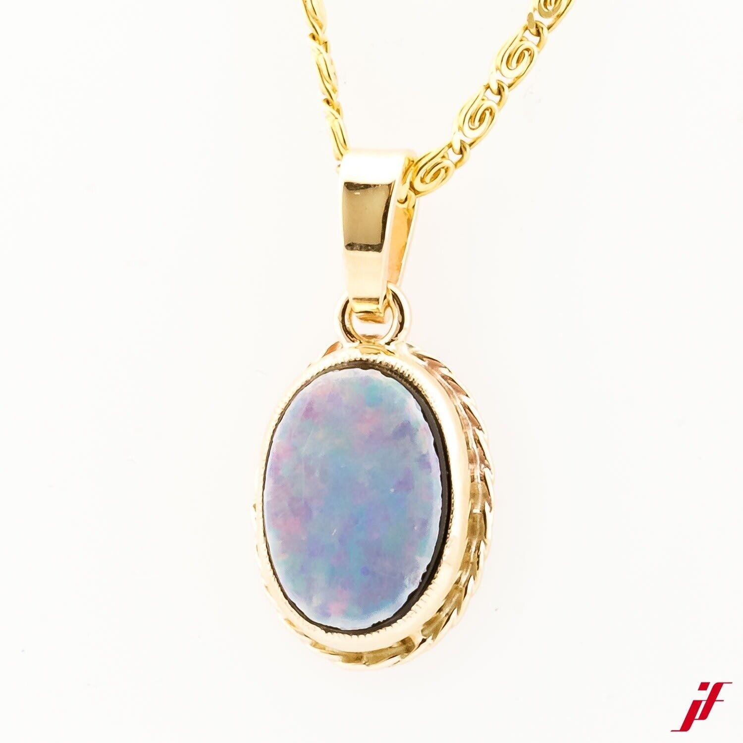 Anhänger 14K Gelbgold Opal - Wert 1.000€