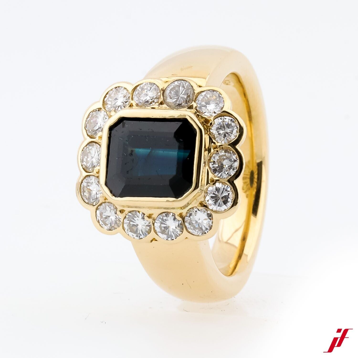 Ring 18K Gelbgold Saphir 2ct Diamanten 1,20ct - Wert 8.000€