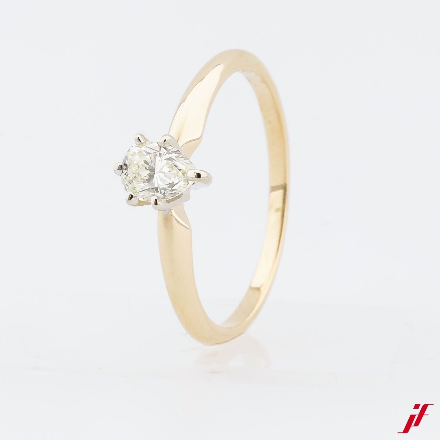 Solitärring 14K Gold 1 Diamant Tropfen 0,36ct - Wert 1.700€