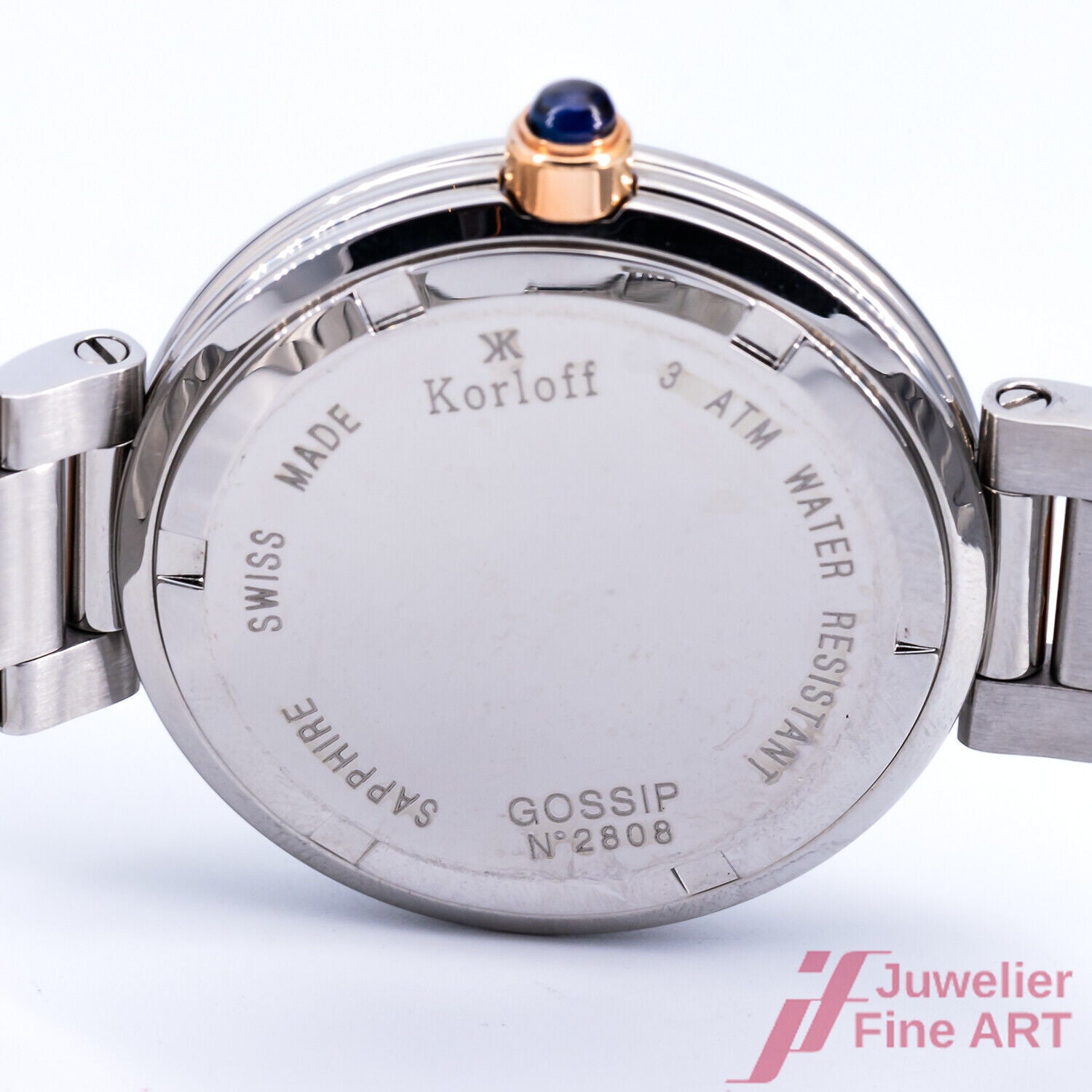 Uhr Korloff Paris Gossip Quarz Ref. CDRW2DBIC Edelstahl Diamanten 32 mm