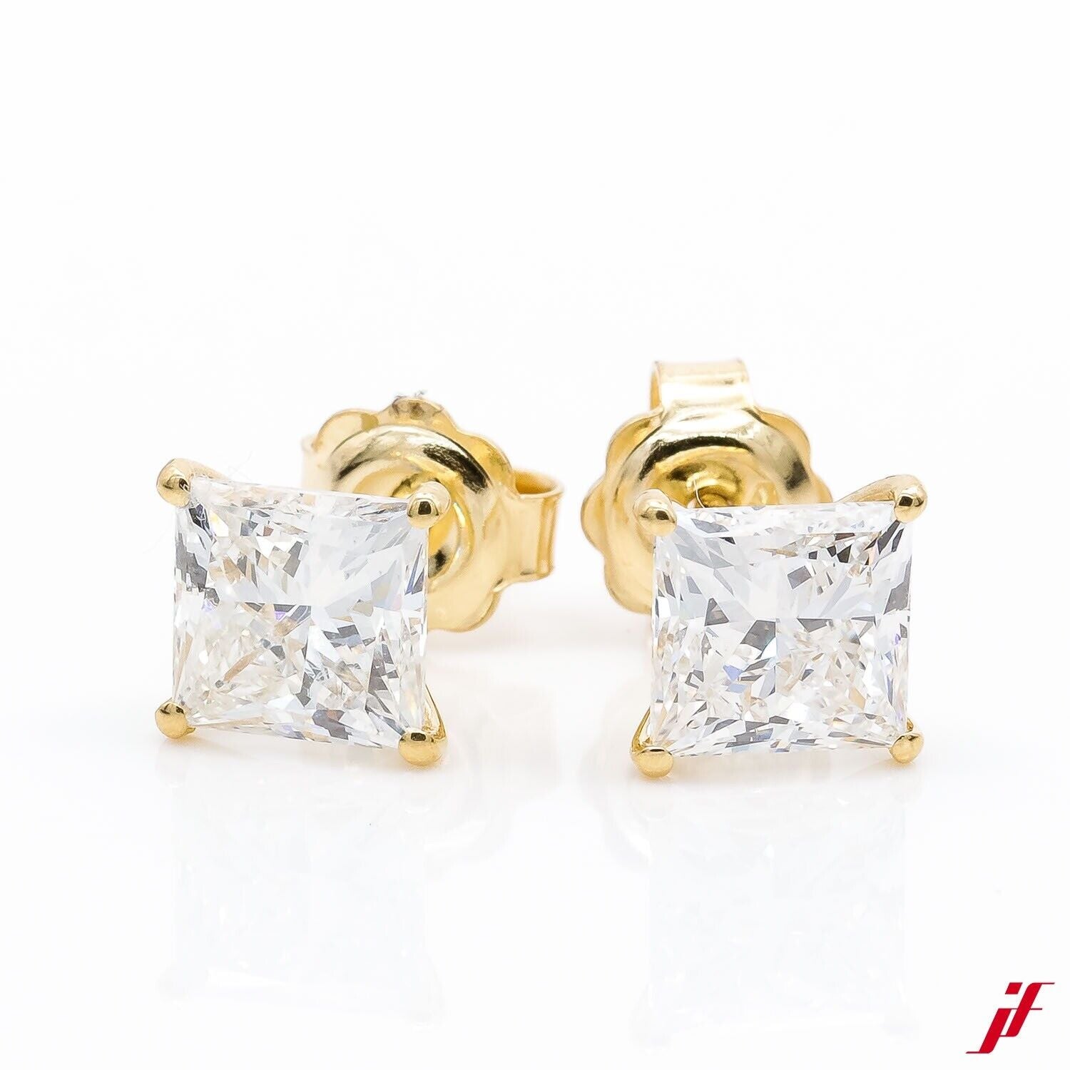 Solitär Ohrstecker 750/18K Gelbgold 2 Brillanten 2,18ct;2,17ct CVD -Wert 10.000€