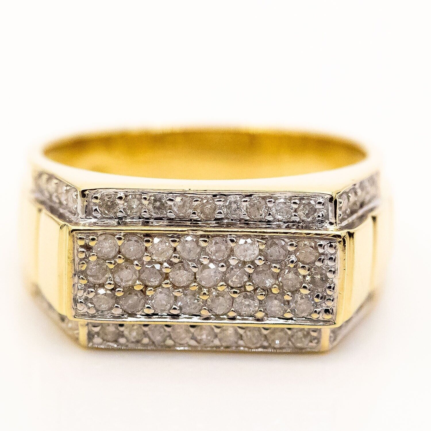 Ring 585/14K Gelbgold 59 Diamanten 1,0ct H/P1 Gr.66 - Wert 3.000€