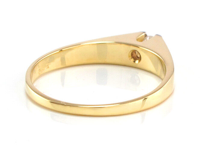 Solitärring mit Brillant ca. 0,10 ct in 585/14K Gelbgold - 3,3 g - Gr. 59