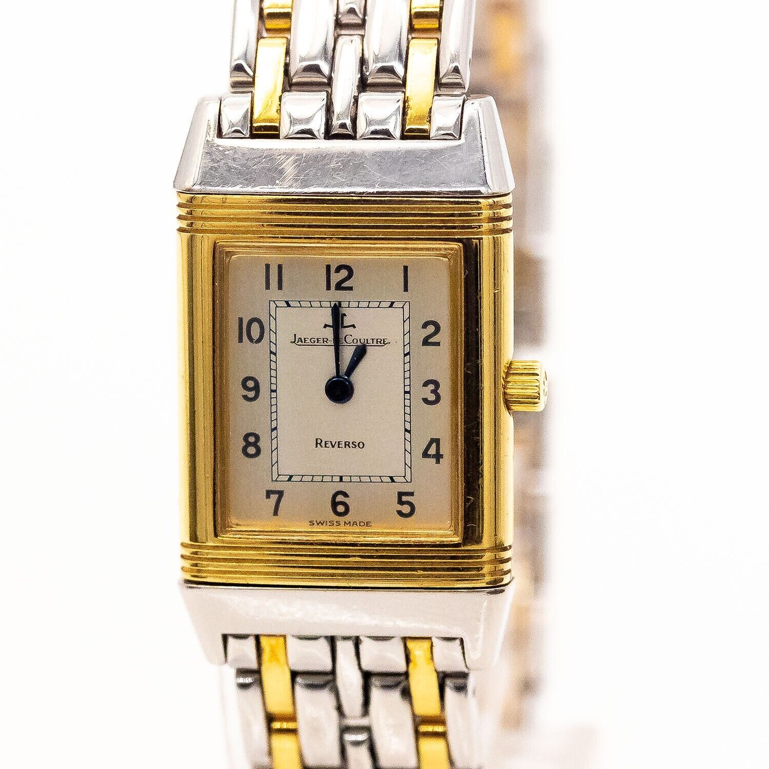 Jaeger-LeCoultre Reverso Ref.260.5.08 18K Gelbgold Stahl Quarz U=16cm