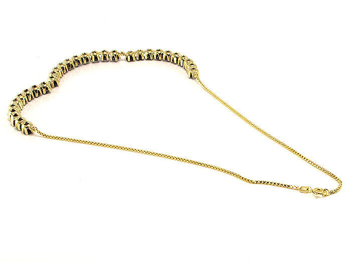 COLLIER  - 8K/333 Gelbgold - 30 Granatsteine ca. 6 ct - 13,2 g - Länge ca. 42 cm