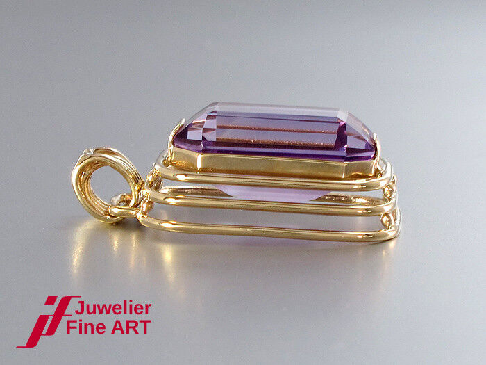 Anhänger mit 1 Amethyst 13,0 x 18,3 mm - 8K/333 Gelbgold - 6,6 g