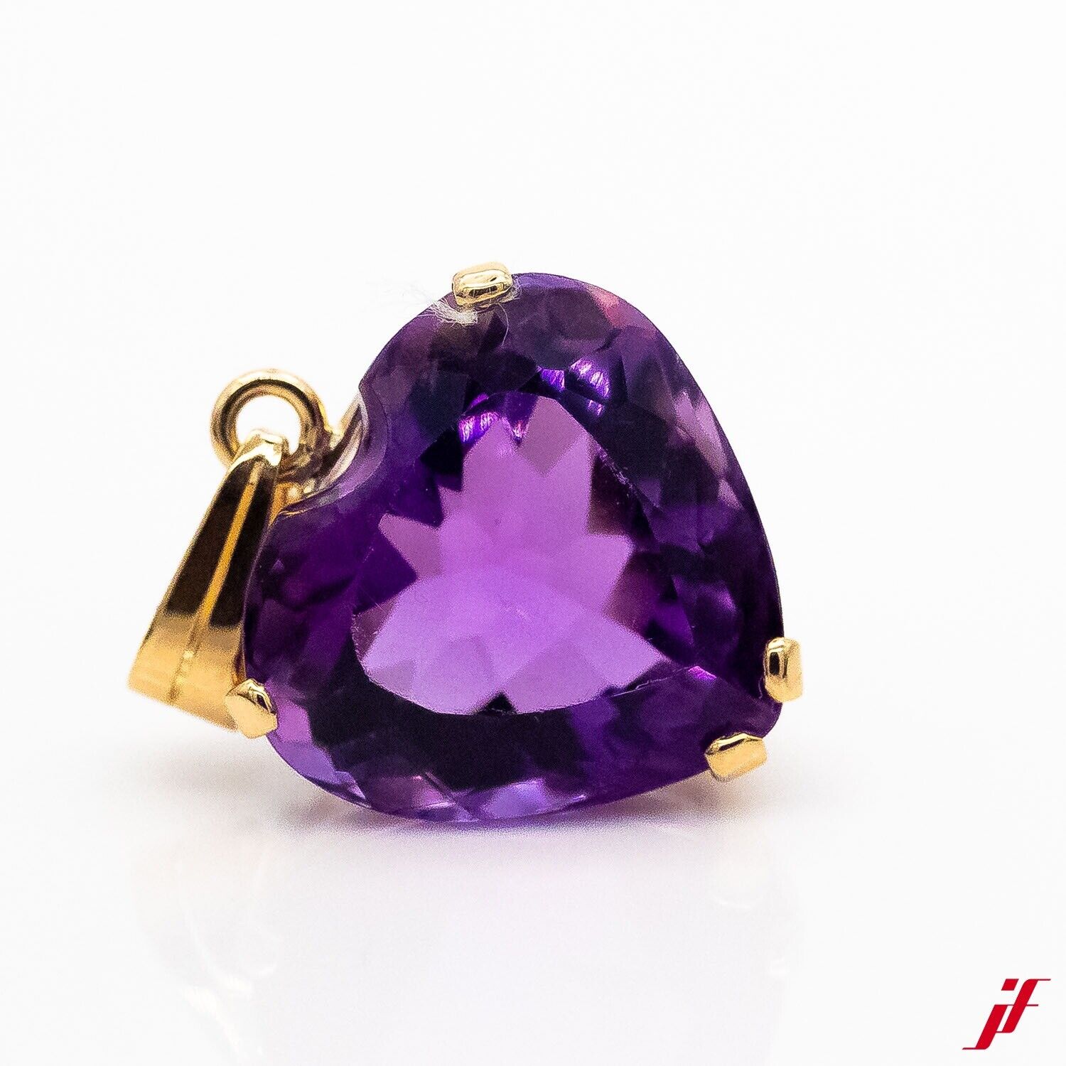 Anhänger Herz 585/14K Gelbgold 1 Amethyst ca. 10,0 ct - Wert 2.500€