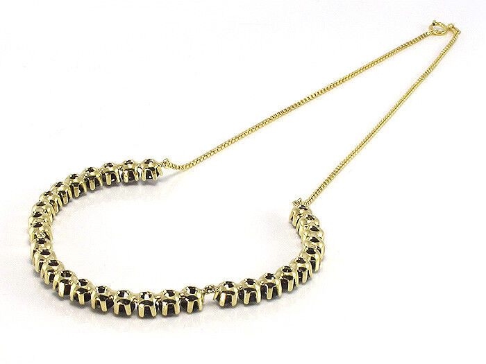 COLLIER  - 8K/333 Gelbgold - 30 Granatsteine ca. 6 ct - 13,2 g - Länge ca. 42 cm