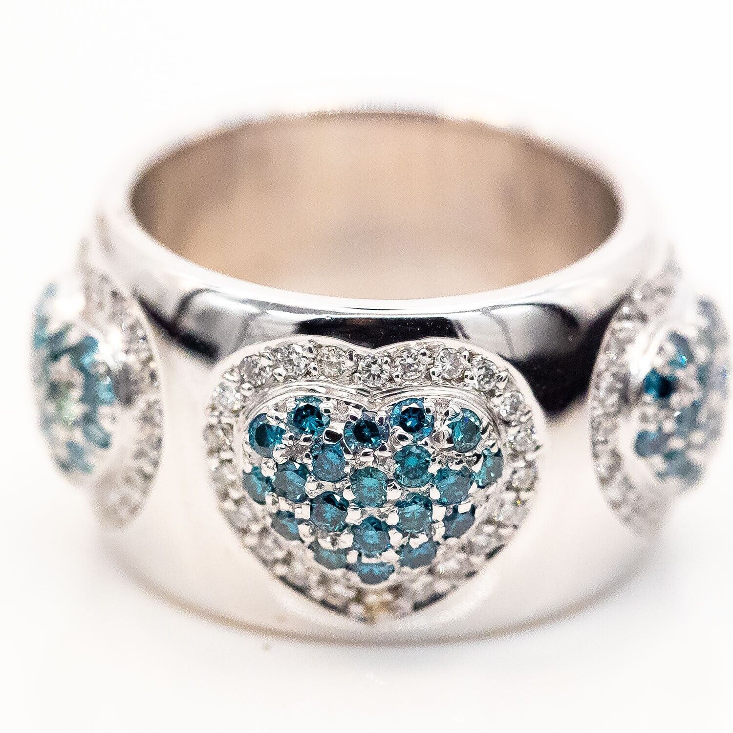 Ring 18K/750 Weißgold Blautopas 0,3ct Diamanten 0,7ct Gr.55 - Wert 10.000€