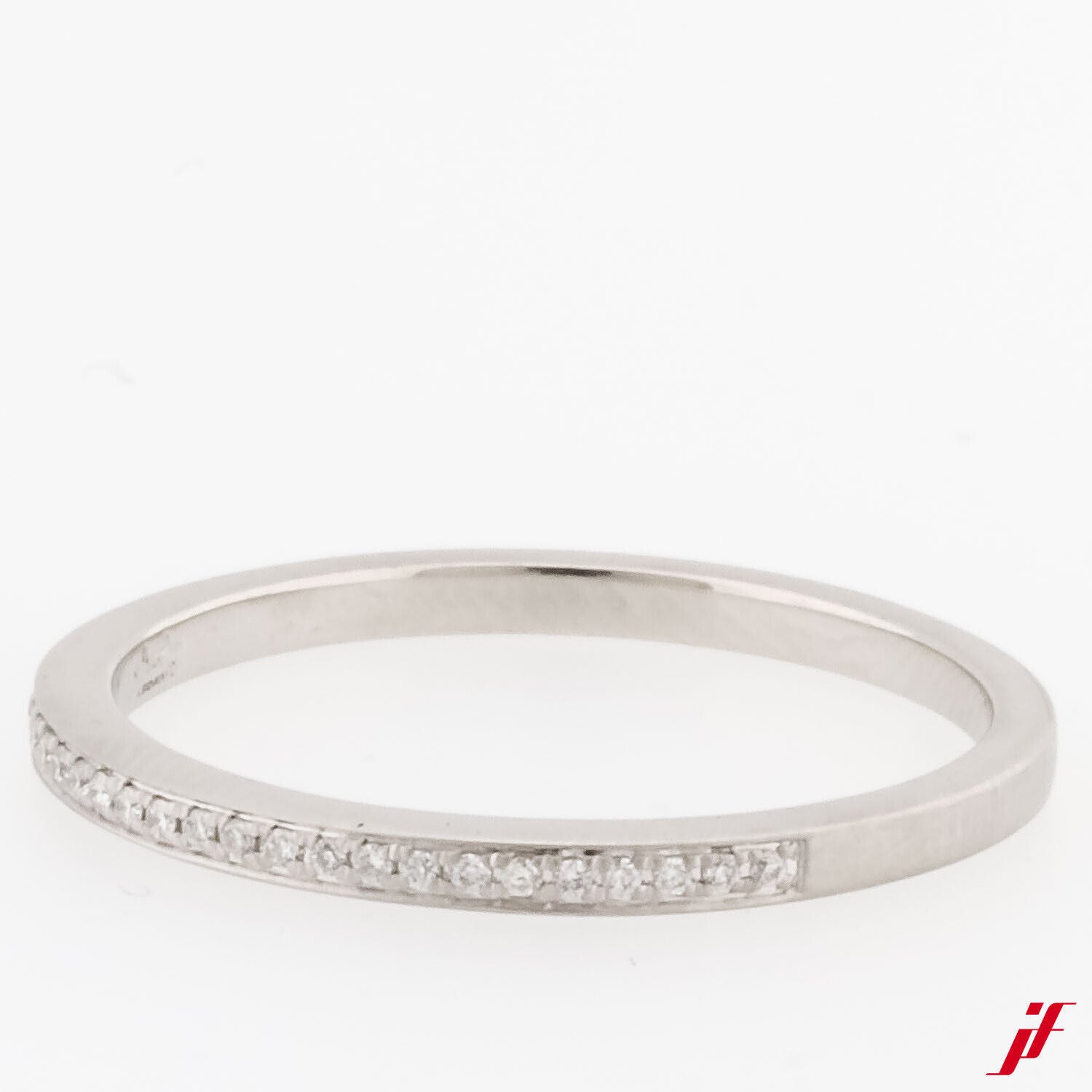 Halbmemoire-Ring  950er Platin 24 Diamanten Brillanten  ca. 0,20 ct  54,5