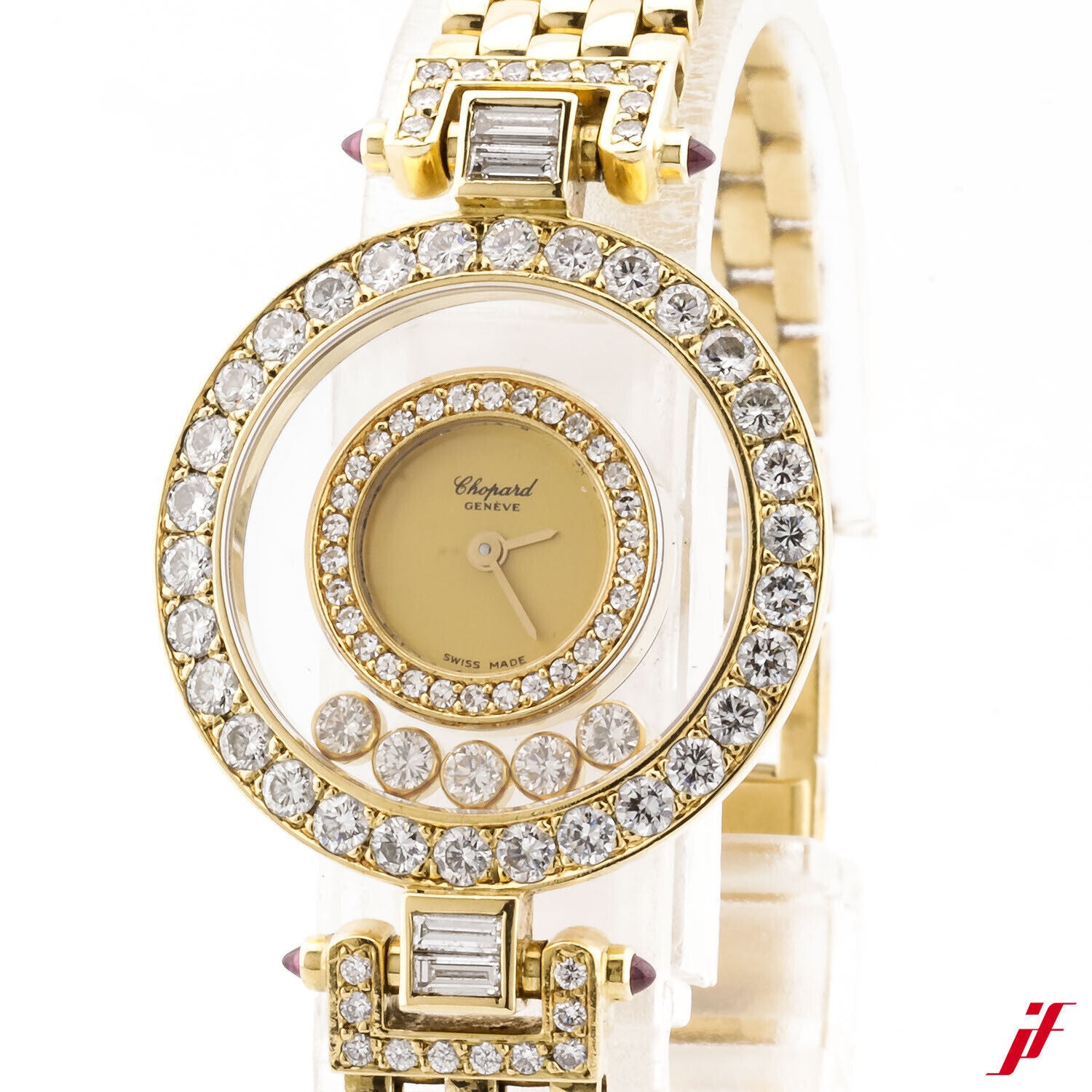 Uhr Chopard Happy Diamonds Ref. 4078 18K Gelbgold Quarzwerk Diamanten 24 mm