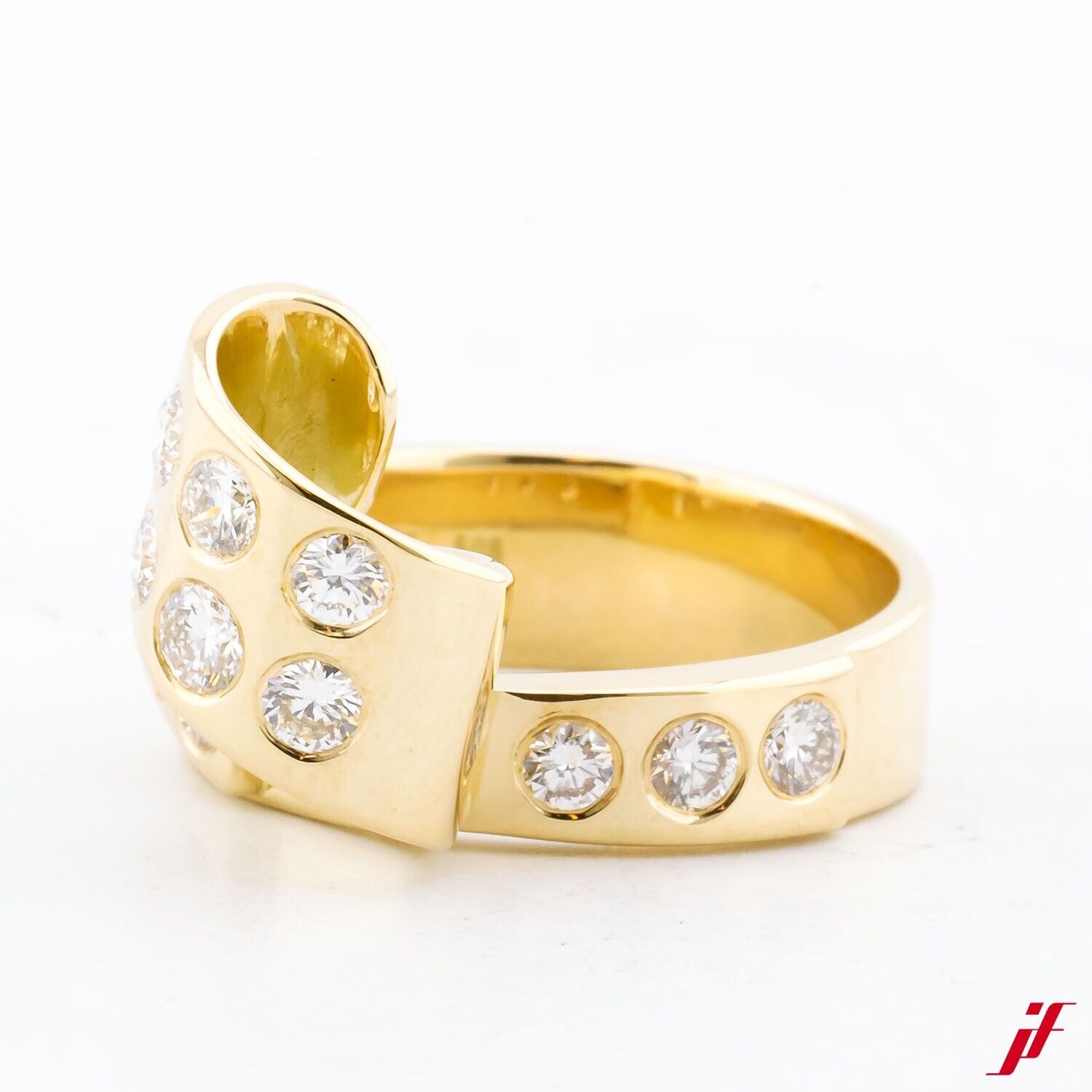 Ring 585/14K Gelbgold 10 Brillanten 0,70ct - Wert 2.600€