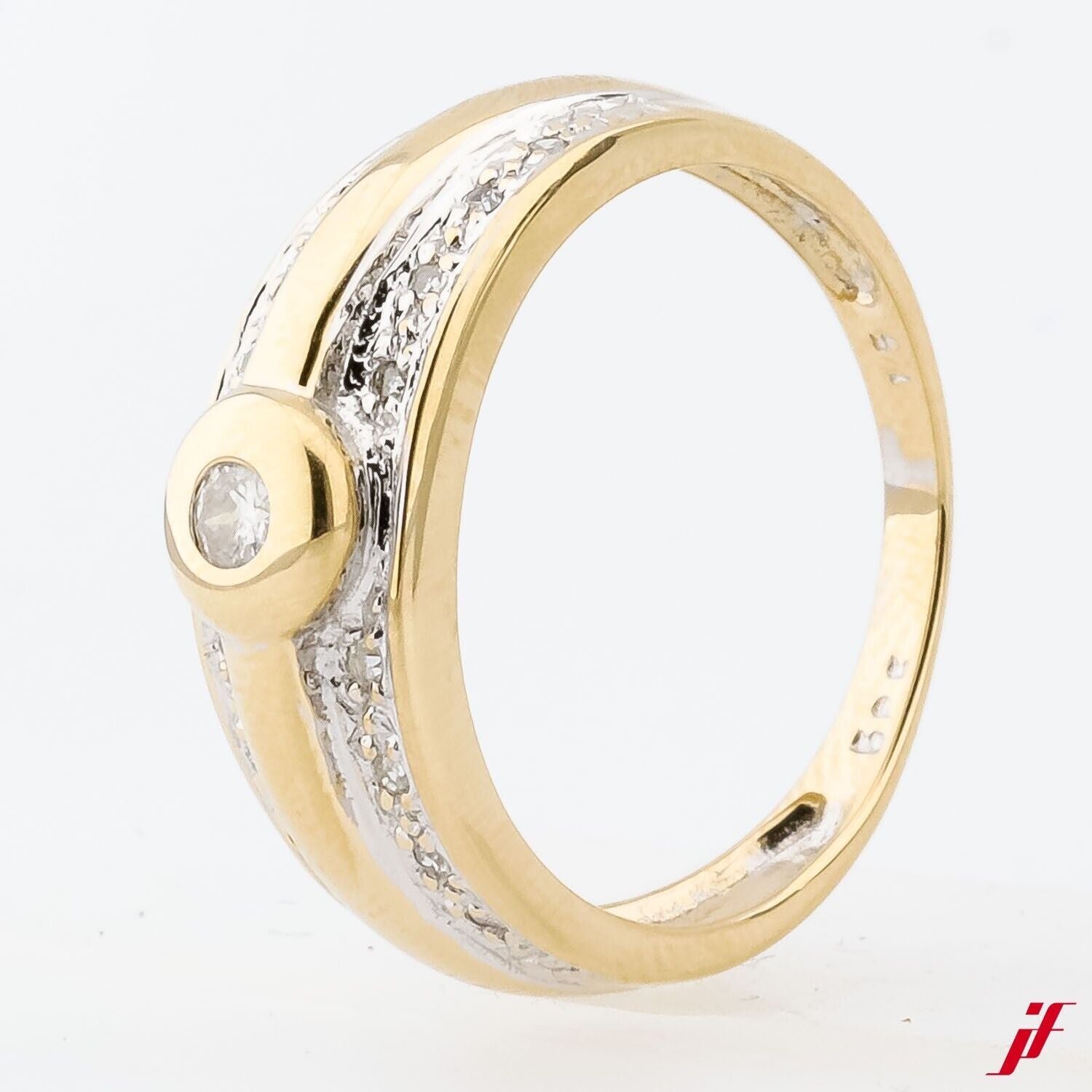 Ring 585/14K Gelbgold Weißgold Diamanten Brillanten 0,26ct - Wert 1700€