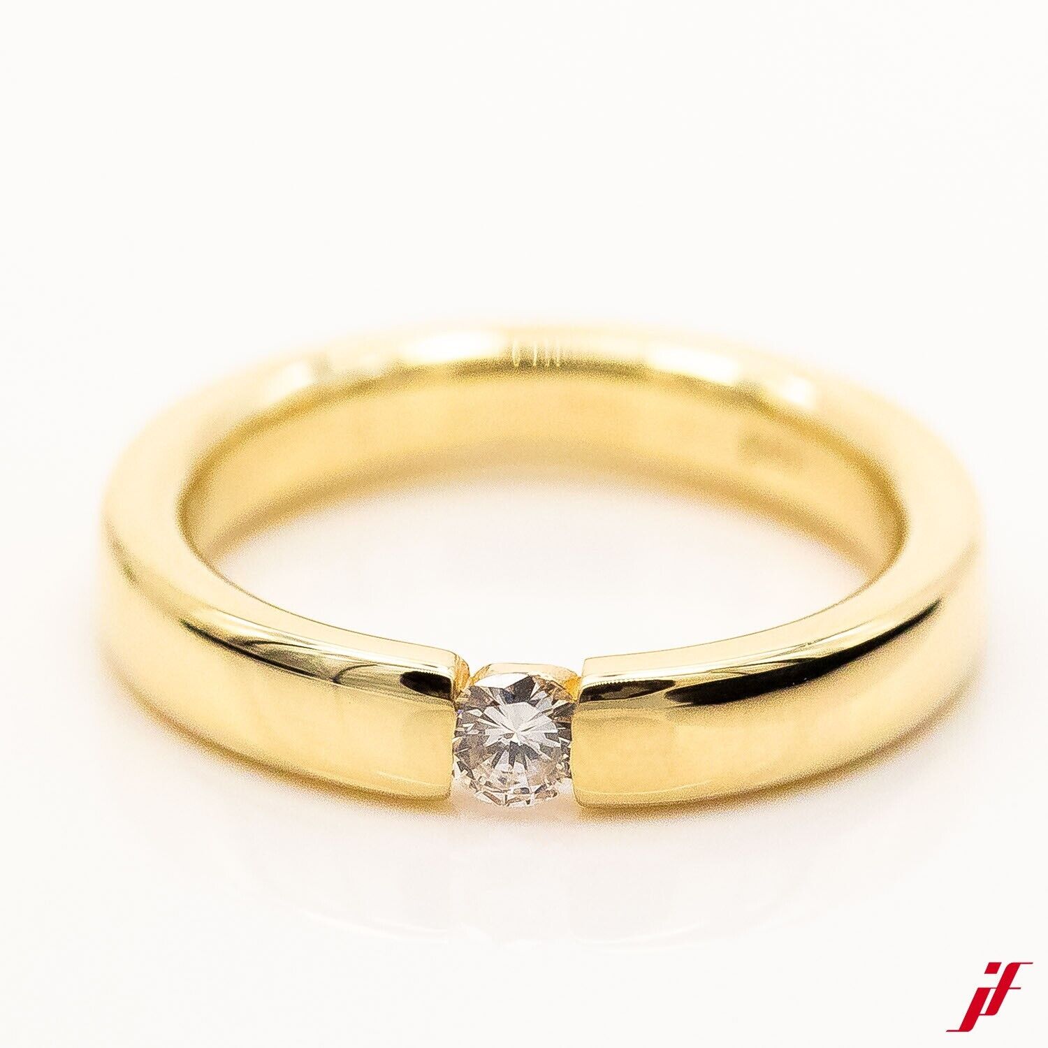 Ring 14K/585 Gelbgold 1 Diamant 0,15ct TW/VS Gr.56 - Wert 2.000€