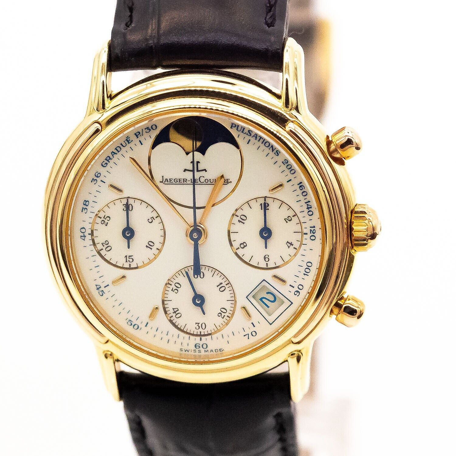 Jaeger-LeCoultre Odysseus Chronograph Ref.167.7.30 18K Gelbgold 30mm Croco Quarz