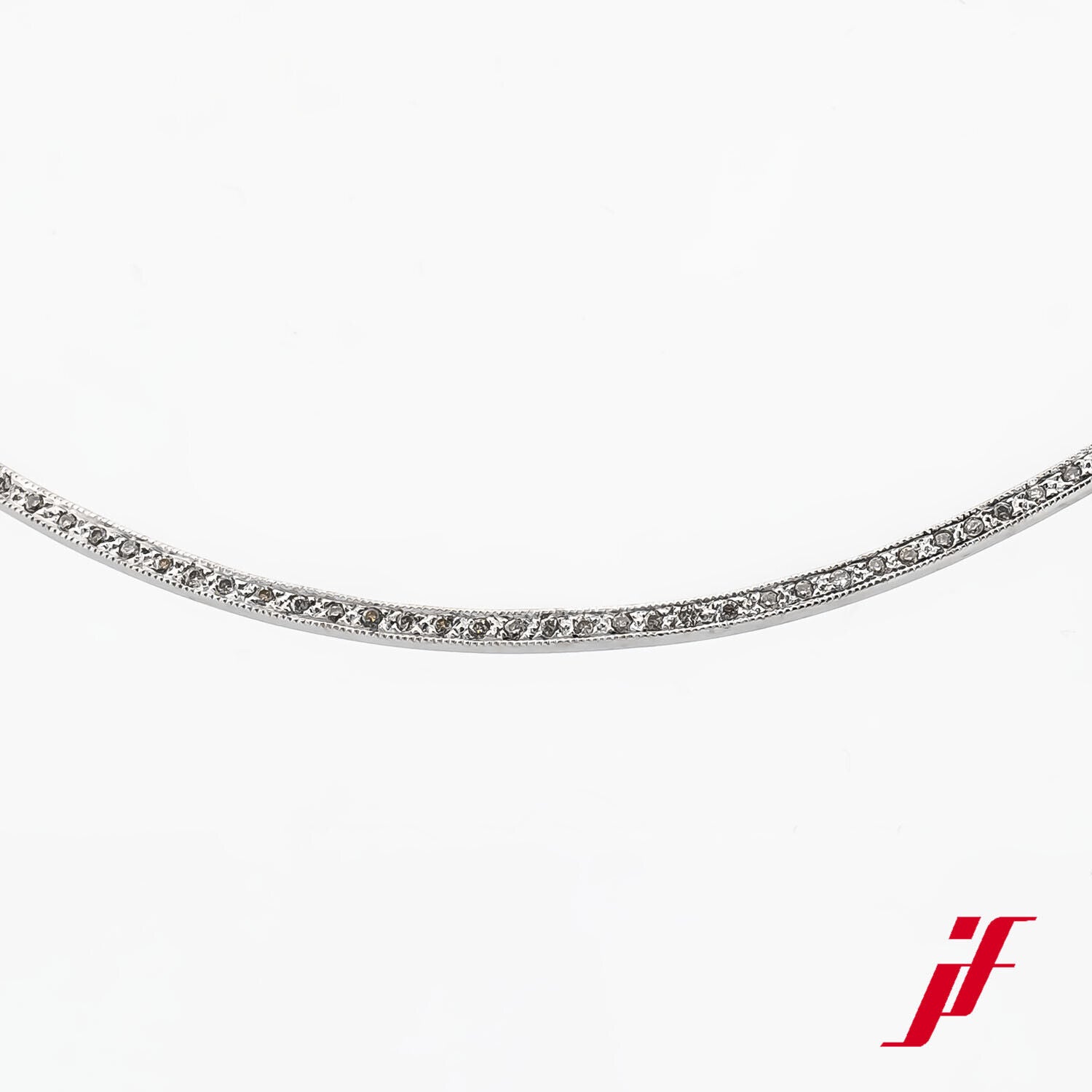 Halsreif 5-teilig Collier 750/18K Weißgold Diamanten Brillanten 38,5 cm