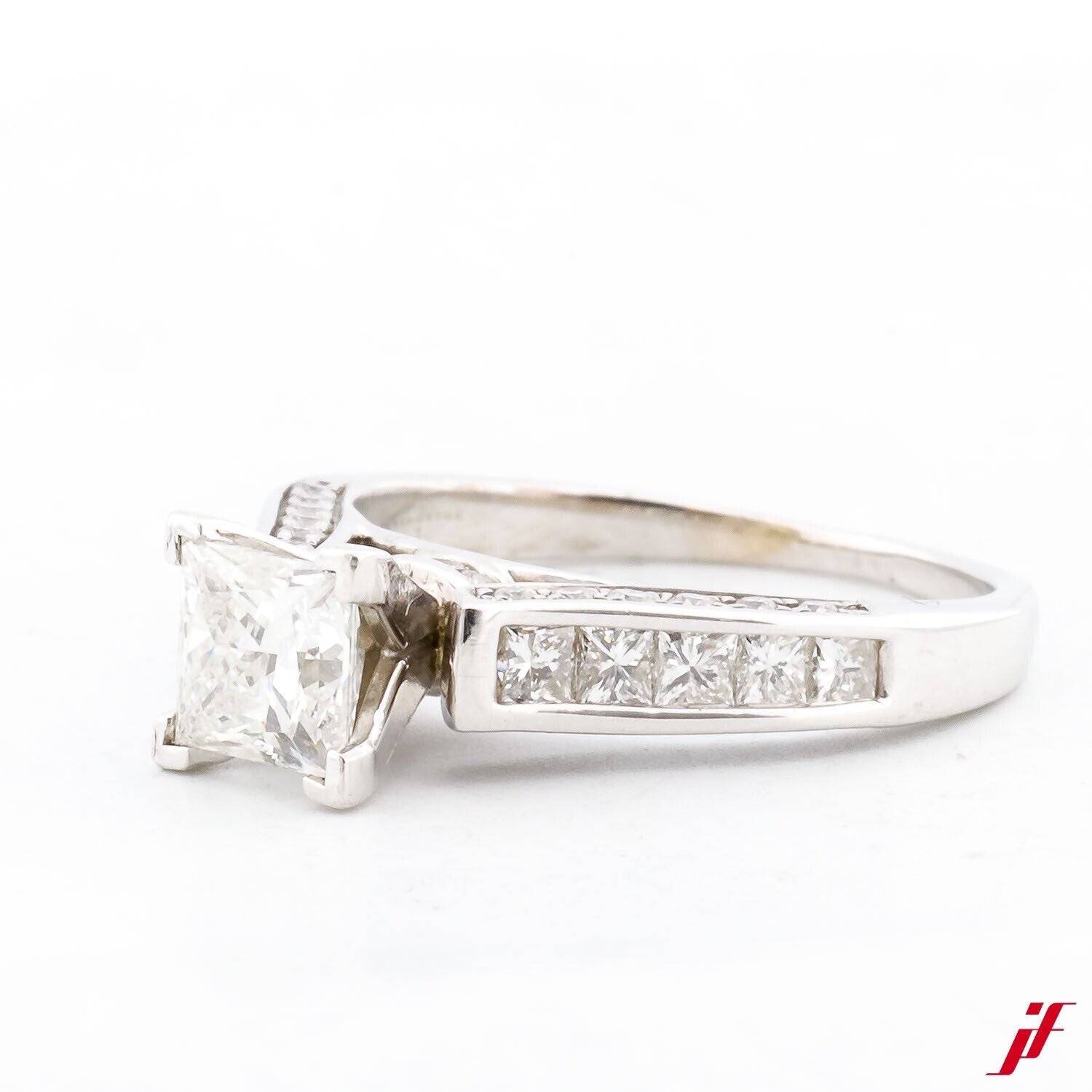 Ring 750/18K Weißgold Princessdiamant 0,99ct Diamanten ca. 0,30 ct - Wert 7.900€