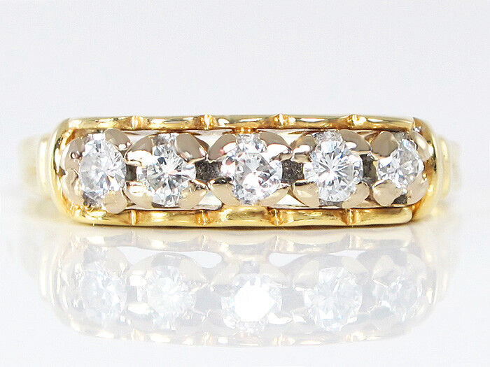 Diamantring ca. 0,25 ct W-SI - 14K/585 Gelbgold - Gr. 53 - 2,5 g