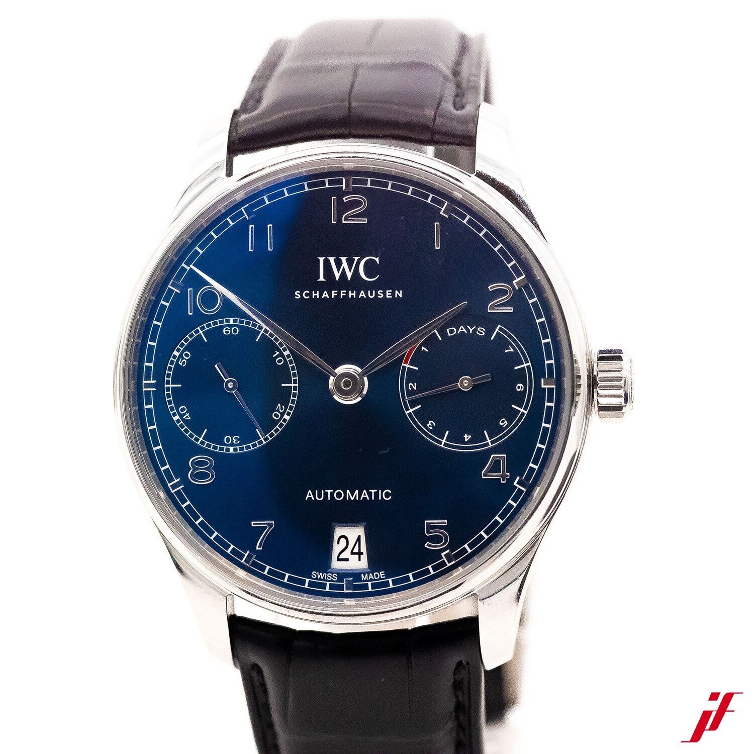 IWC Portugieser 42.3mm Ref.IW500710 Croco Automatik Edelstahl Full Set 2023