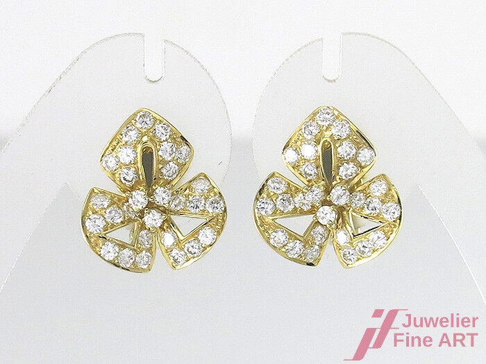 Ohrclips in 18K/750 Gelbgold mit 3,0 ct TW/VVS Brillantbesatz - 12,8 g Paar