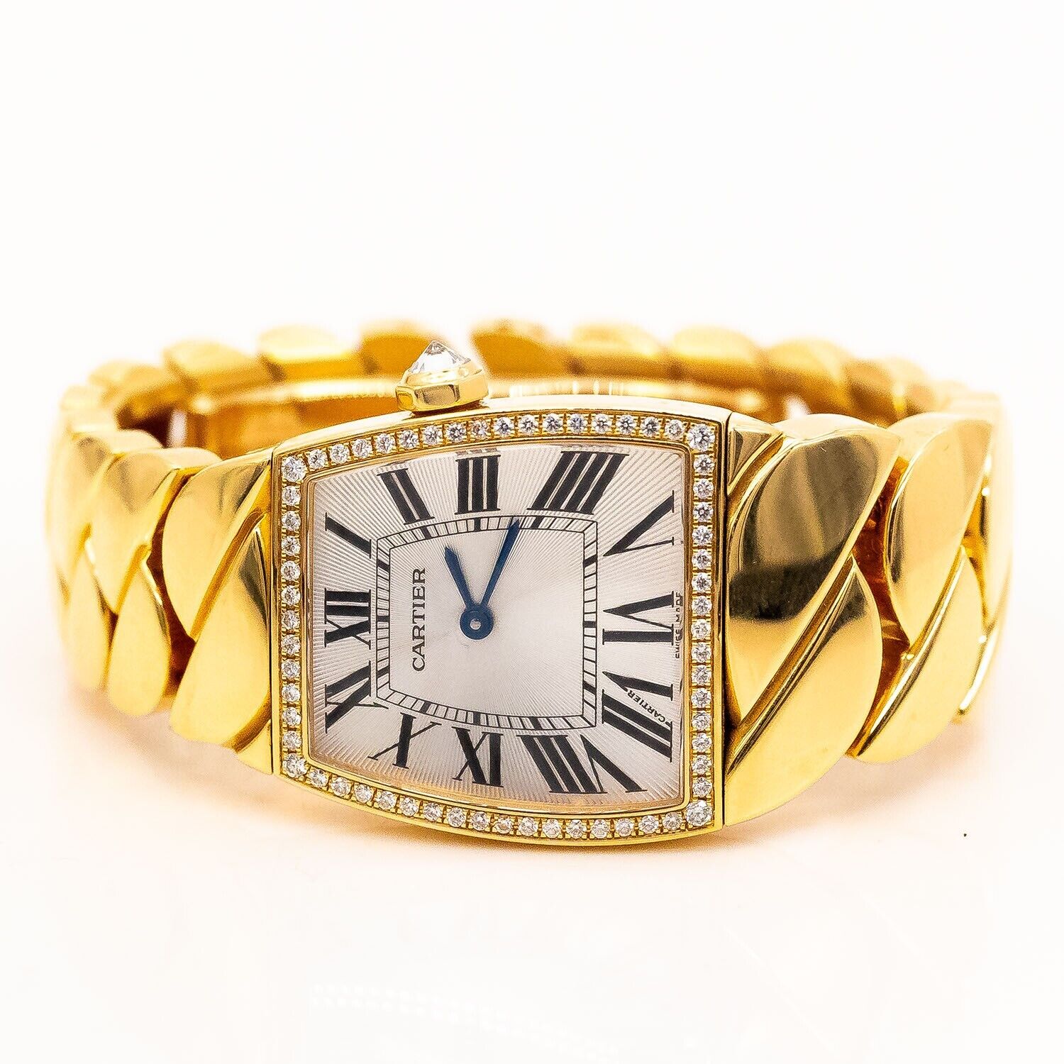 Cartier La Dona Ref.2836 28mm Gelbgold Quarz 60 Diamanten 1,0ct U=14,5cm