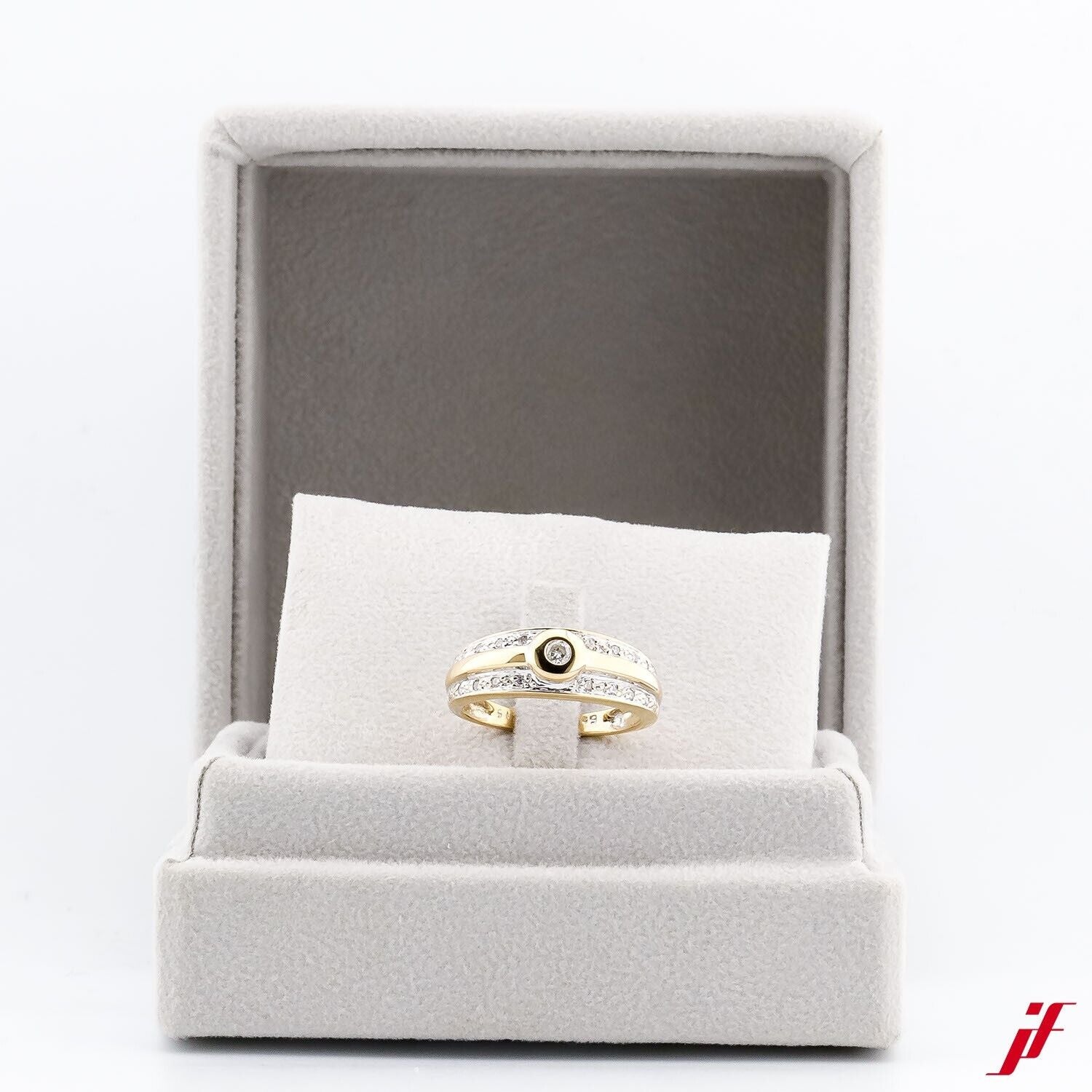 Ring 585/14K Gelbgold Weißgold Diamanten Brillanten 0,26ct - Wert 1700€