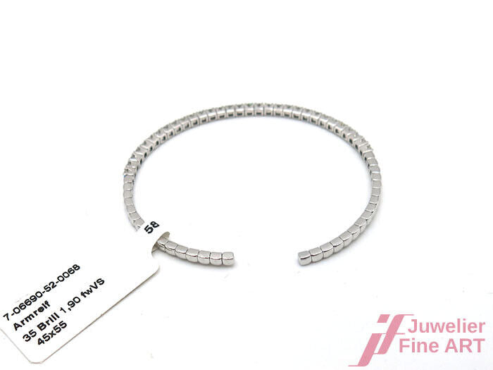 Armreif Weißgold 15 cm Innen Diamanten Brillanten Neu