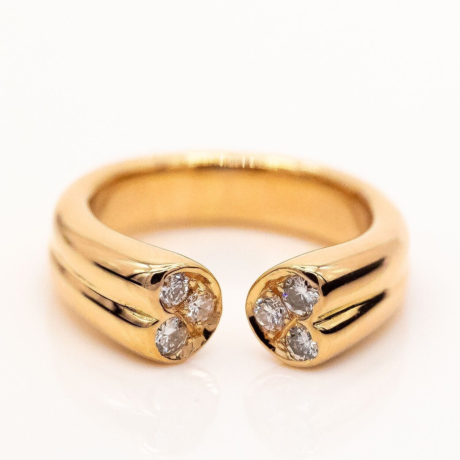 Ring 750/18K Roségold 6 Diamanten 0,18ct W/SI Gr.45 - Wert 2.000€