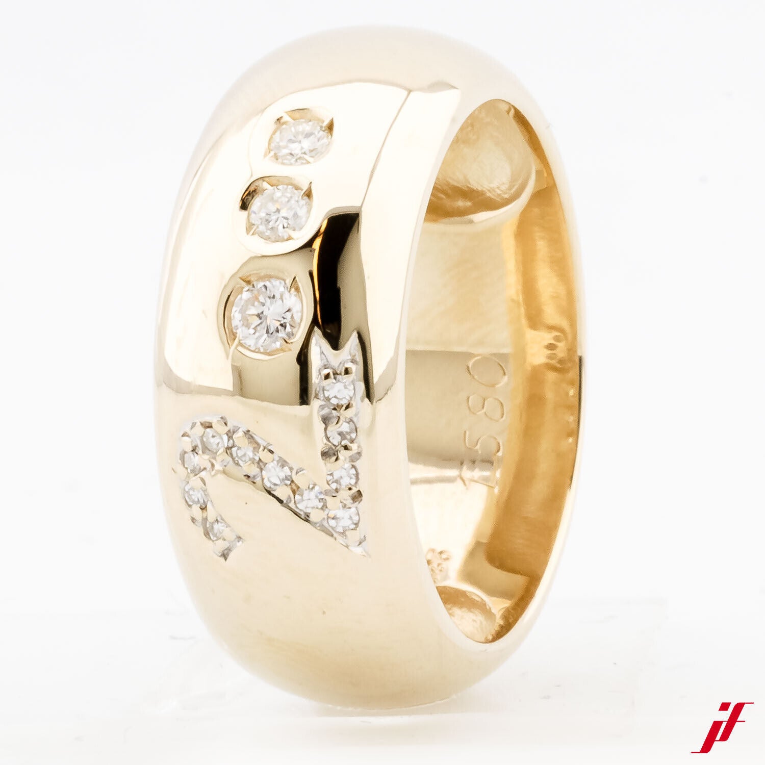 Bandring 585/14K Gelbgold 14 Diamanten Brillanten 0,30 ct Wert 2.400,- € * 58