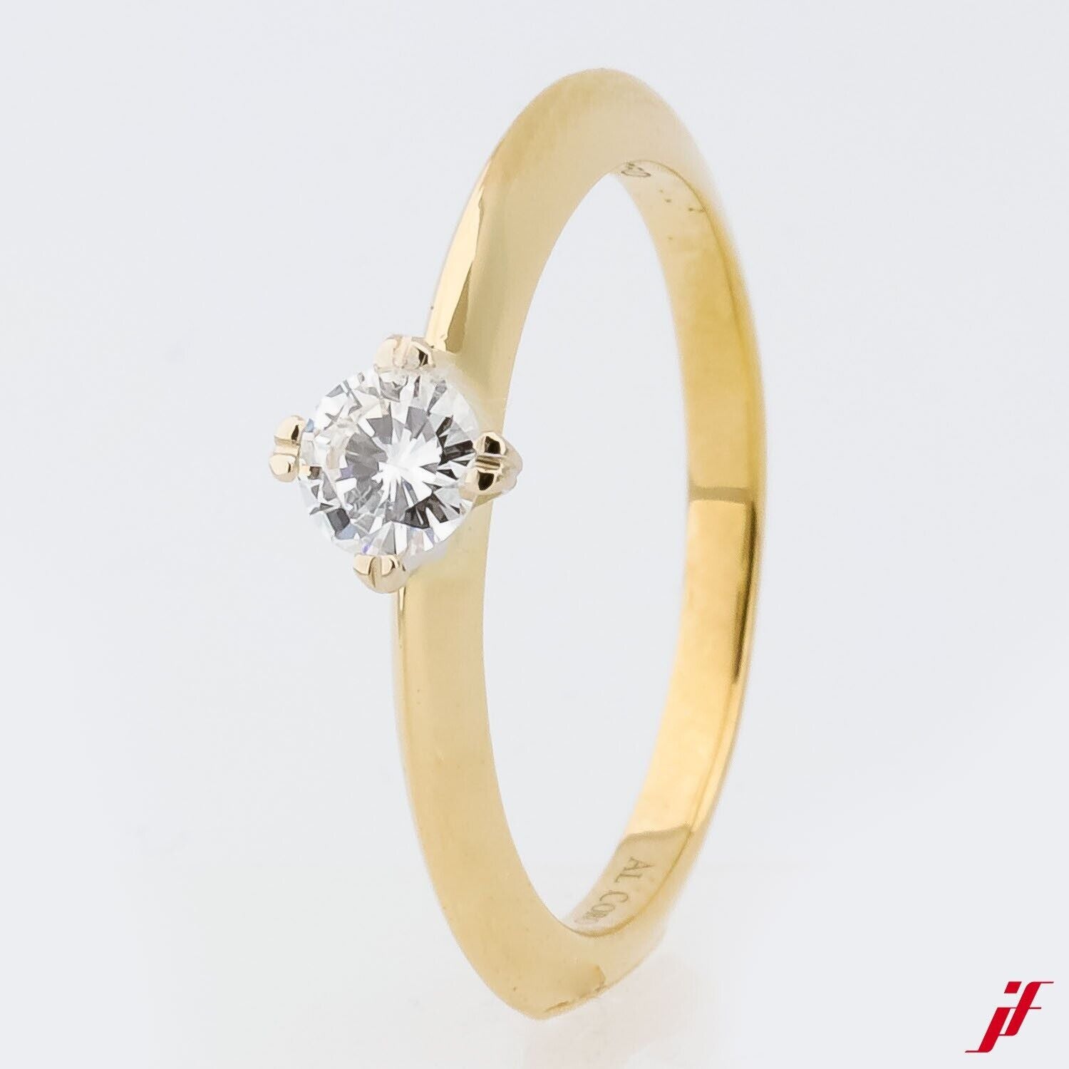 Ring Solitärring 750/18K Gelbgold Diamant Brillant 0,31ct TW/VS - Wert 2.000€