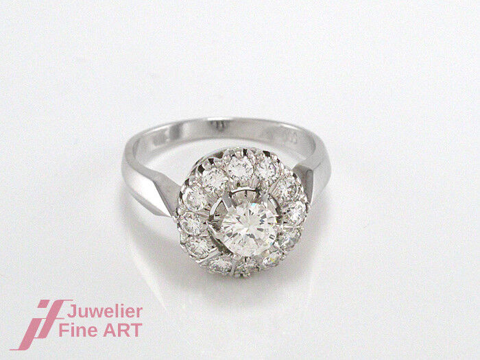 RING - 590 Palladium - Brillanten ca. 0,80 ct TW/VSI - 4,0 g - Gr. 52