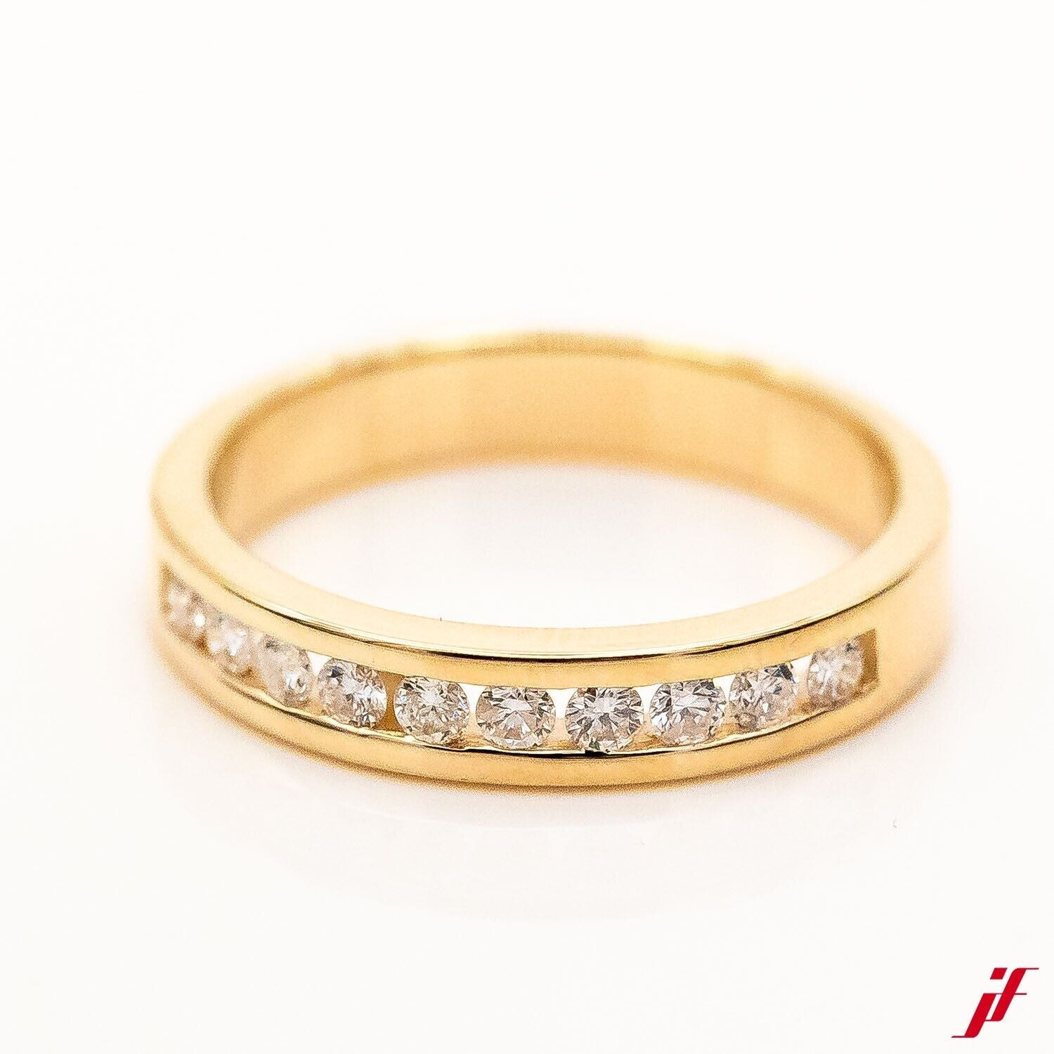 Memoire Ring 585/14K Gelbgold Diamanten zus. 0,50 ct H/SI Gr.54 - Wert 2.400€