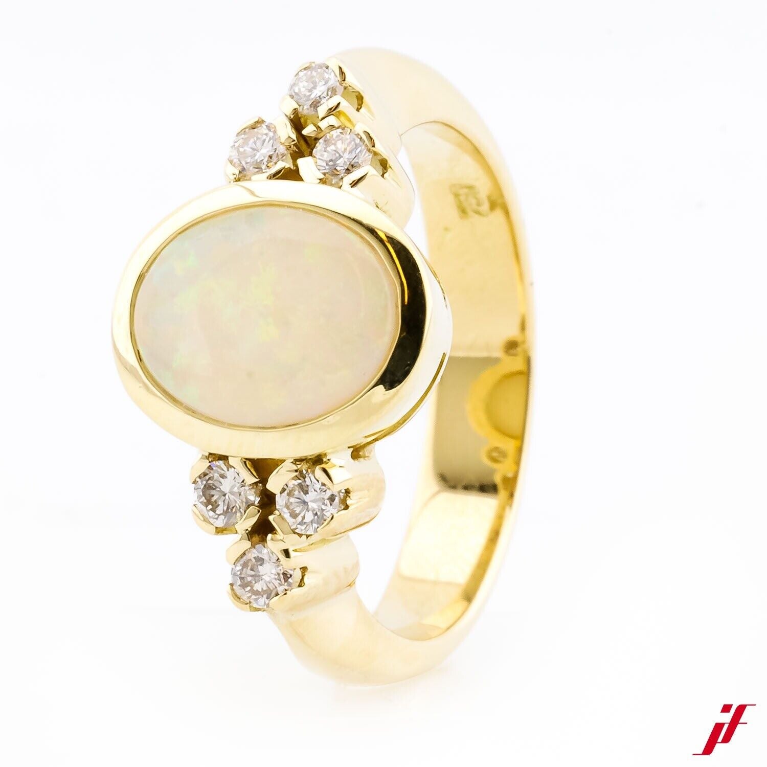 Ring 18K/750 Gelbgold Opal Brillanten - Wert 2.900€