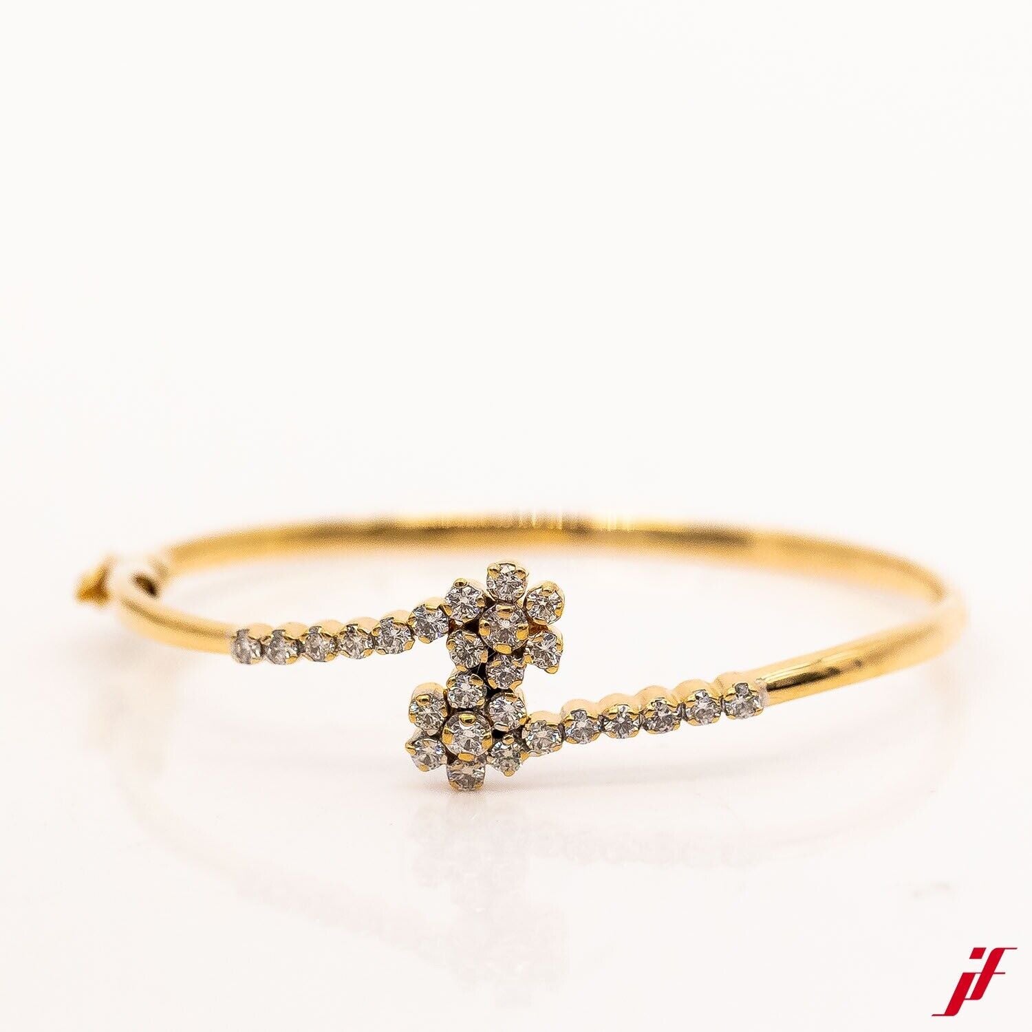 Armreifen 750/18K Gelbgold Diamanten Brillanten 1,0ct TW/VS 17cm - Wert 6.000€