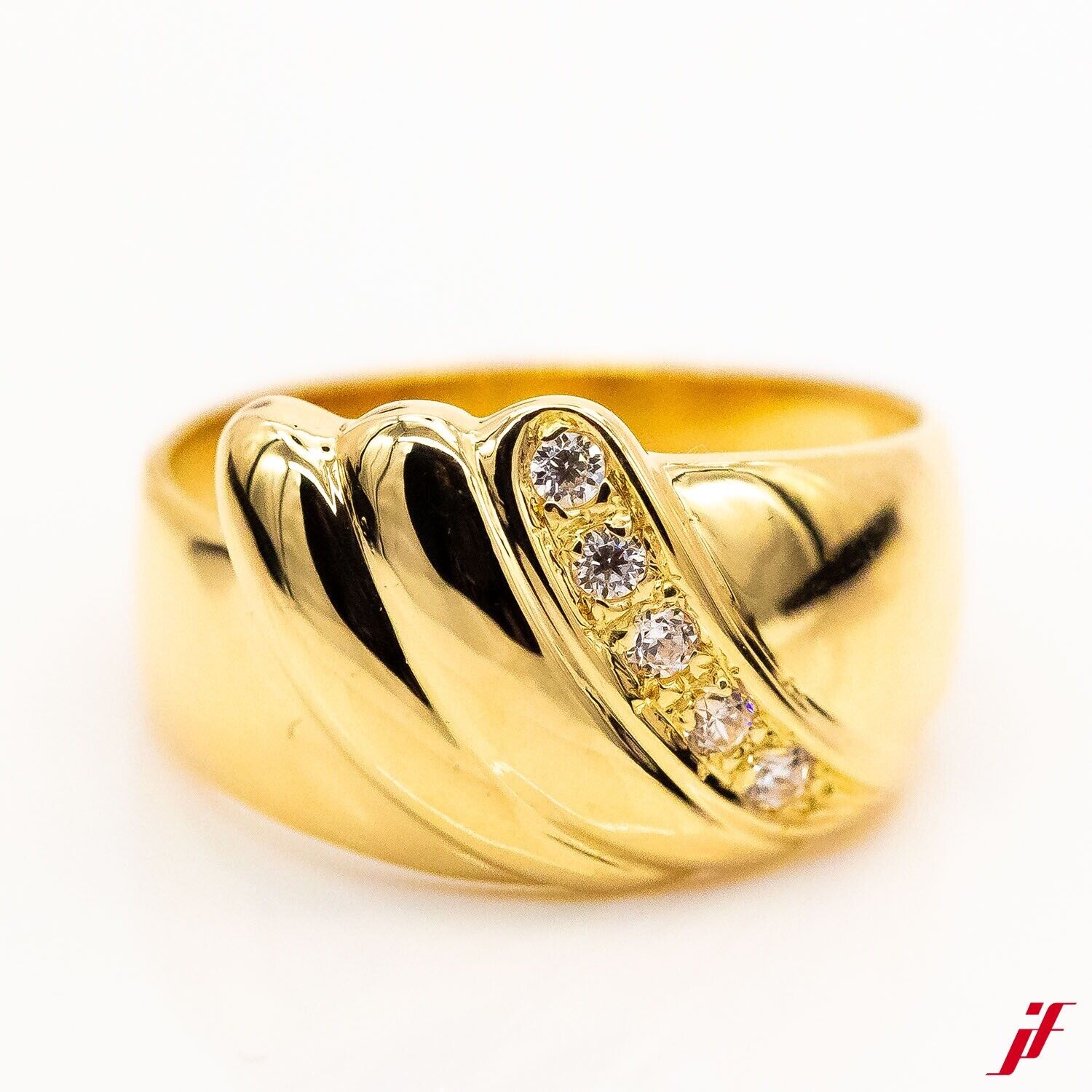 Ring 750/18K Gelbgold 5 Diamant Brillanten ca. 0,20ct Gr. 56 - Wert 1.500€