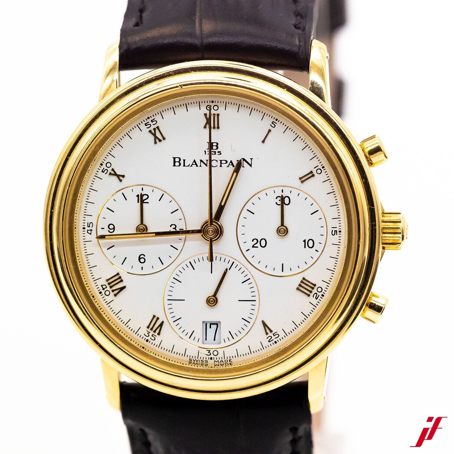 Blancpain Villeret Ref.1185-1418-55 18K Gelbgold Automatik Plexiglas 34mm