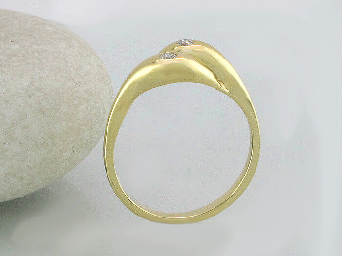 Ring Diamantring 585/14K Gelbgold Diamanten Brillanten Größe 54