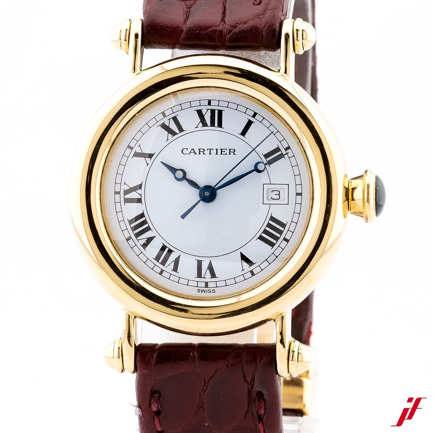 Cartier Diabolo Ref. 14200 18K Gelbgold Croco Faltschließe