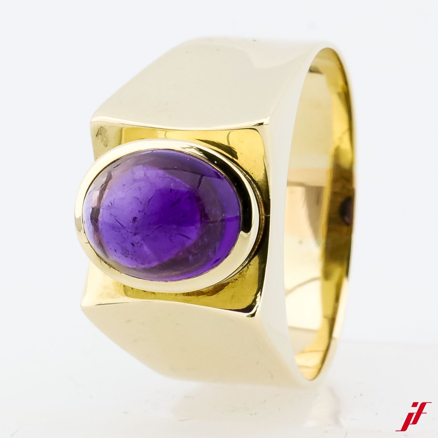 Ring Bandring 585/14K Gelbgold 1 Amethyst ca. 1,30 ct - Wert 1000€