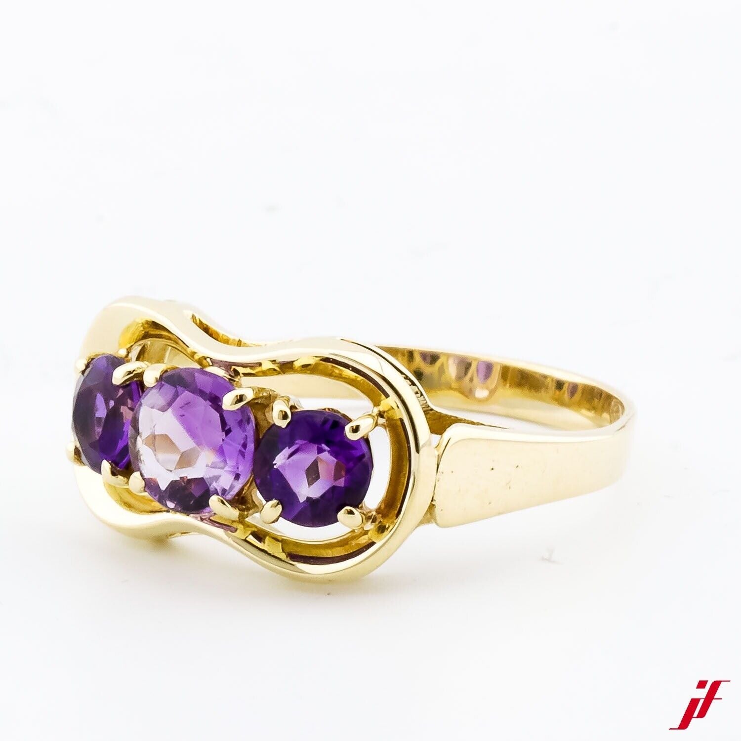 Ring 14K Weißgold 3 Amethysten ca. 4ct - Wert 1.100€