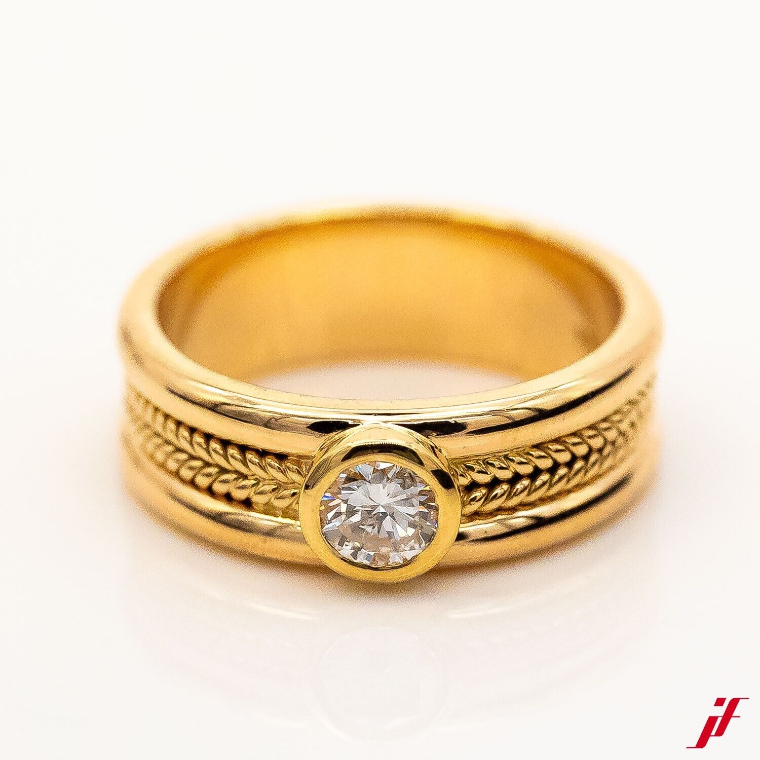 Ring 750/18K Gelbgold Diamanten 0,25ct TW/VS Gr.56 - Wert 4.000