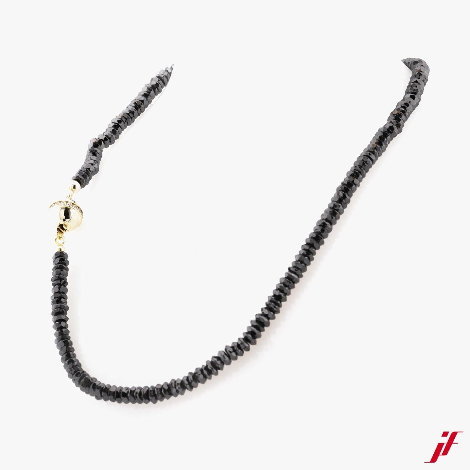 Collier 14K/585 Gelbgold  schwarze Diamanten  - Wert 2.600€