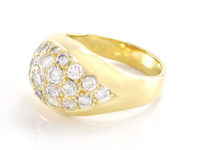 Schöner Ring 585/14K Gelbgold - 25 Brillanten ges.ca. 1,5 ct W-SI - 6,6 g