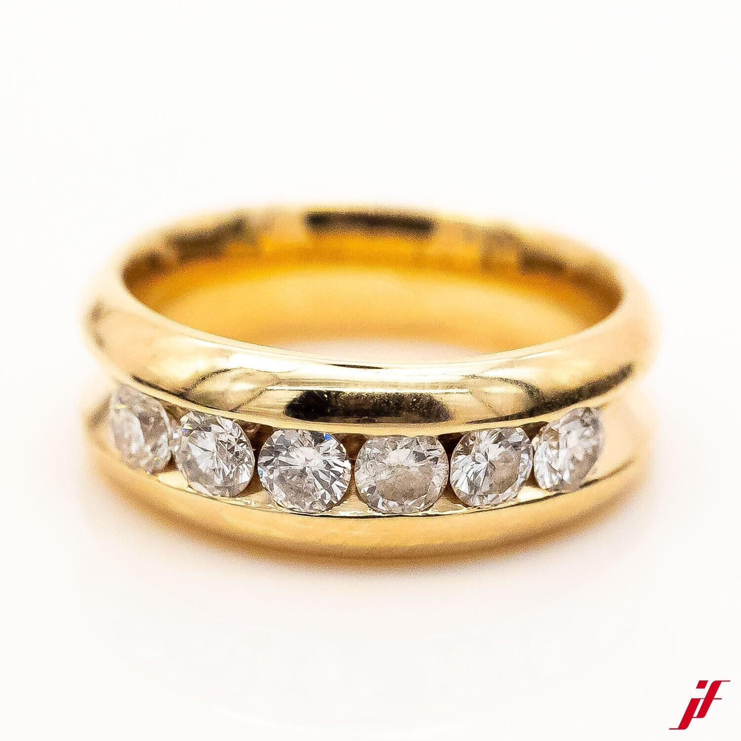 Memoire Ring 585/14K Gelbgold Diamanten zus. 0,60 ct H/VS-SI Gr.54 - Wert 3.400€