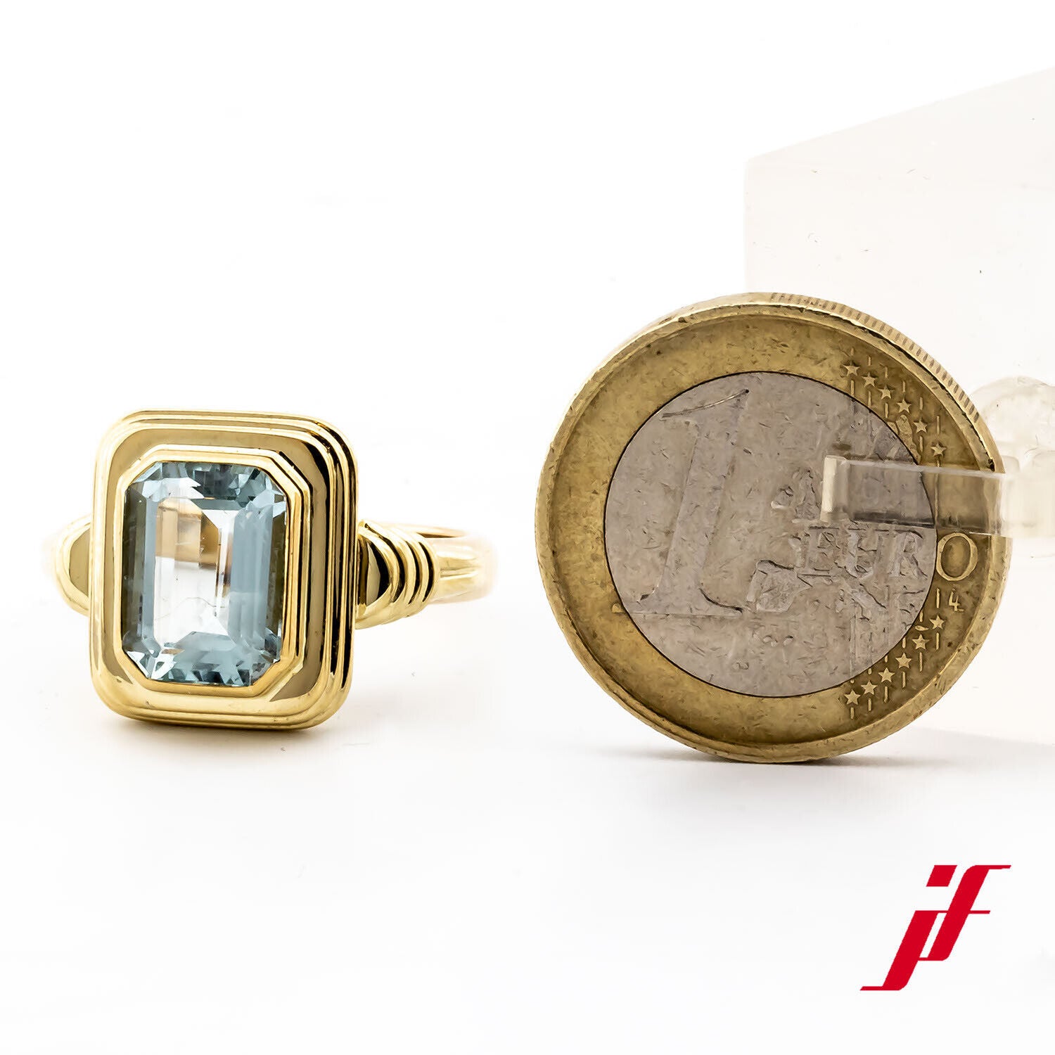 Niessing Cocktailring Klassisch 585/14K Gelbgold 1 Aquamarin Ringgröße 61