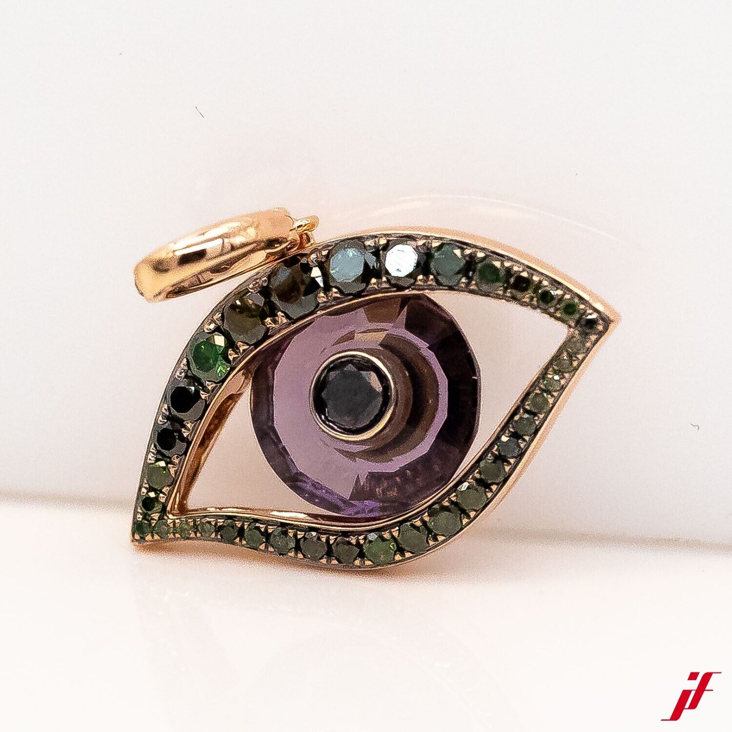 Annoushka Evil Eye Anhänger 18k Roségold Amethyst 2,8ct Diamanten 0,95ct - 2400€