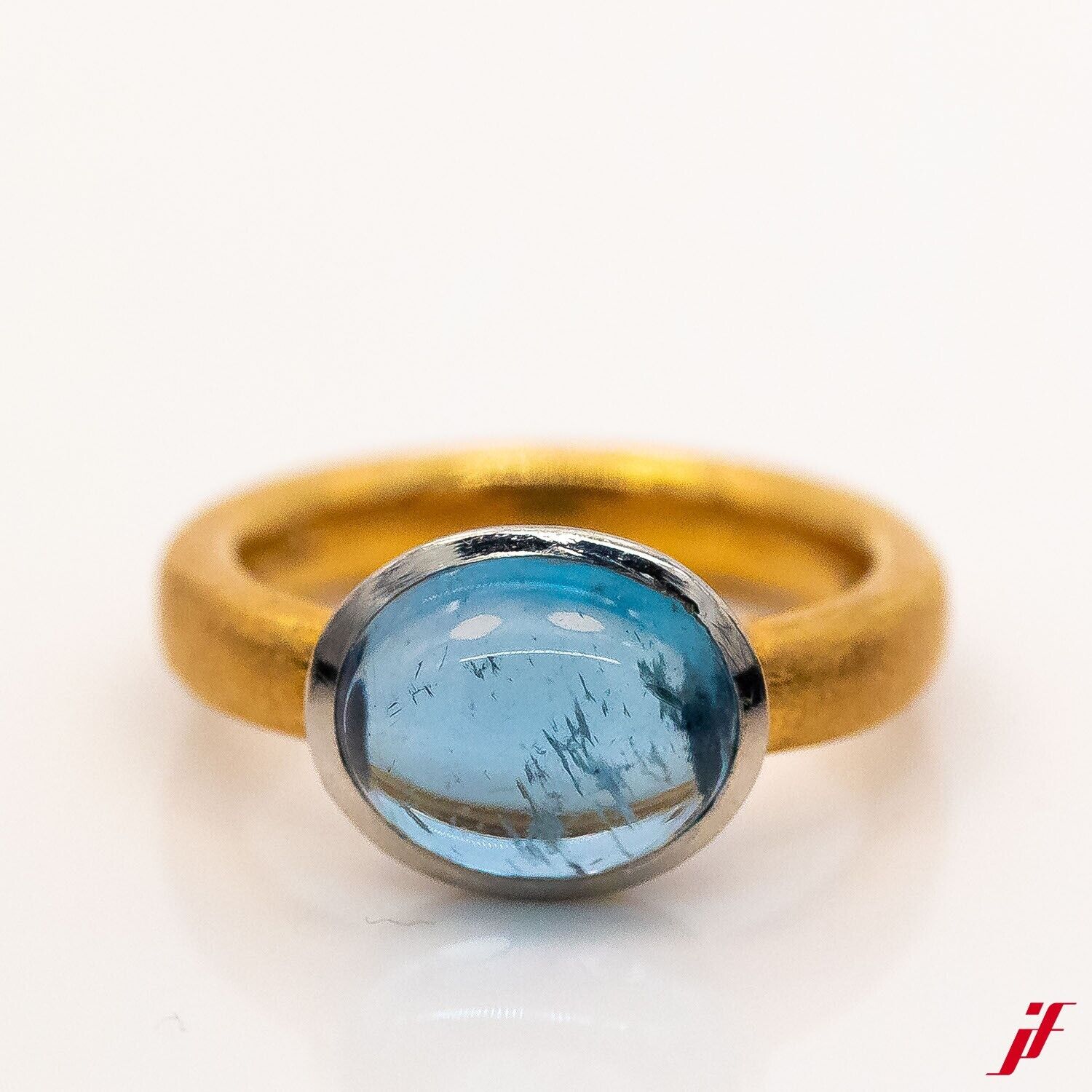 Ring 750/18K Gelbold Weißgold 1 Aquamarin 4,0ct Gr.54 - Wert 2.600€