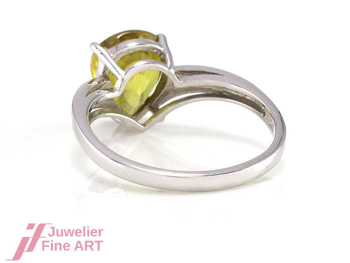 RING - 6 Diamanten ca. 0,06 ct & Andalusit - 9K/375 Weißgold - 2,7 g - Gr. 54,5g