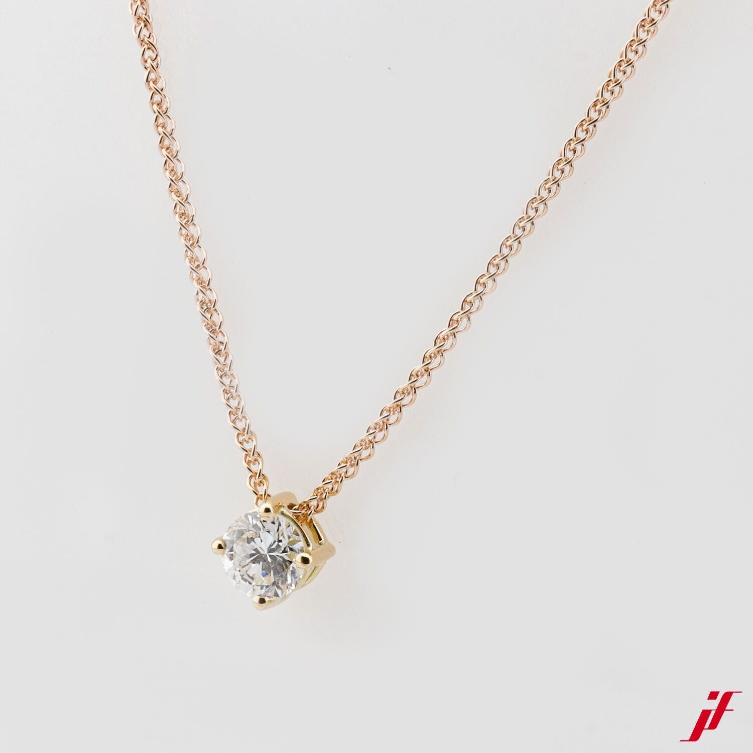 Collier  Roségold 585/14K Gelbgold 1 Diamant 0,50ct - Wert 4.000€