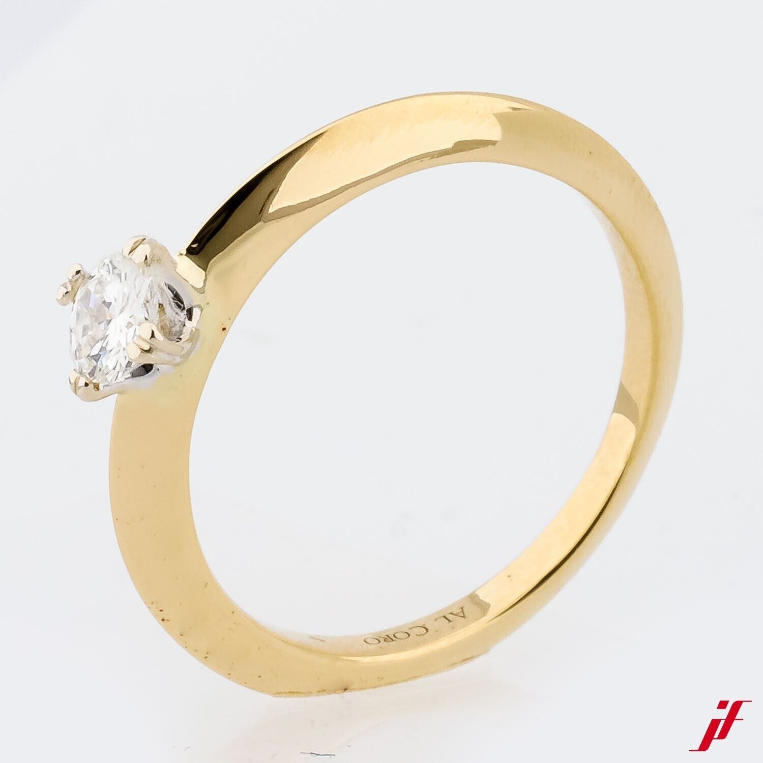 Ring Solitärring 750/18K Gelbgold Diamant Brillant 0,31ct TW/VS - Wert 2.000€